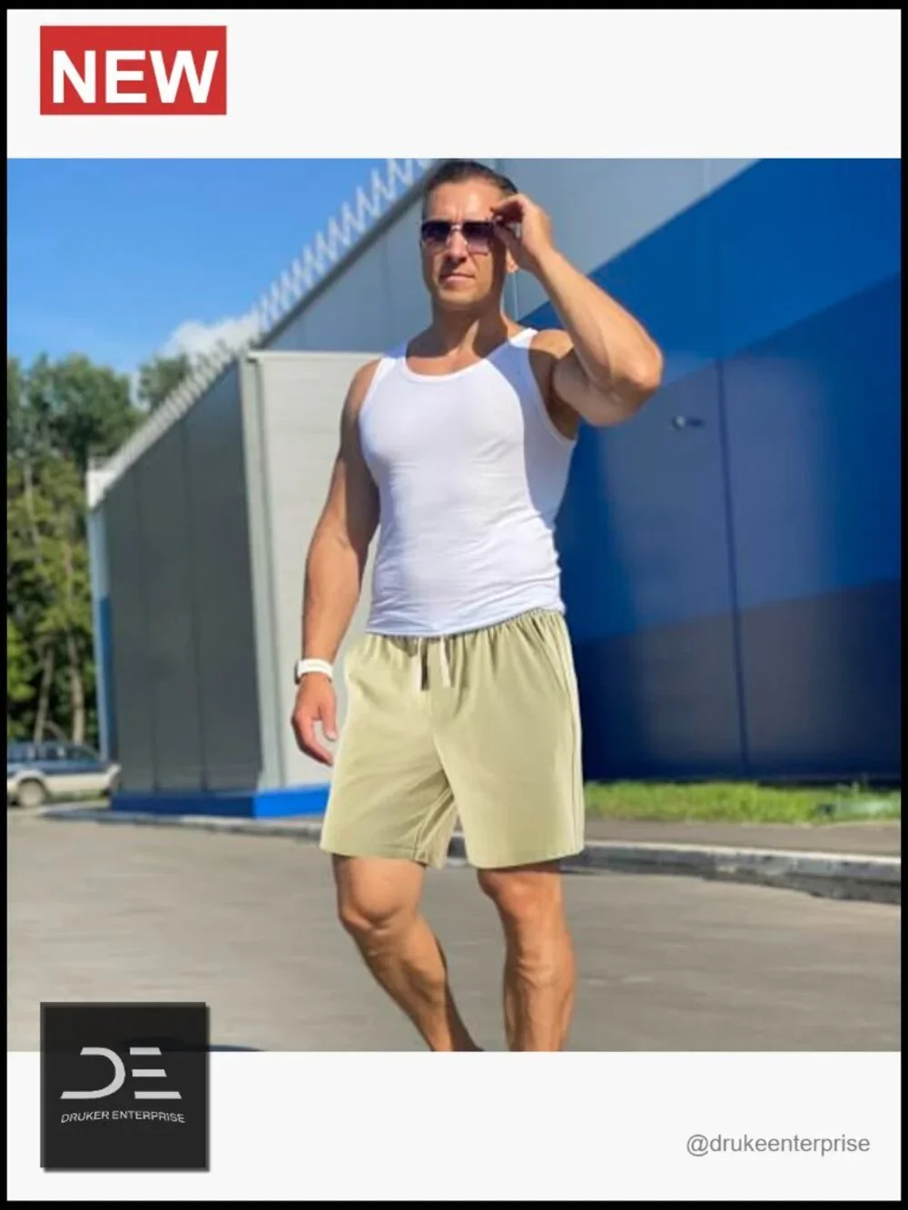 Mens Casual Athletic Shorts with Pockets Elastic Waist Drawstring